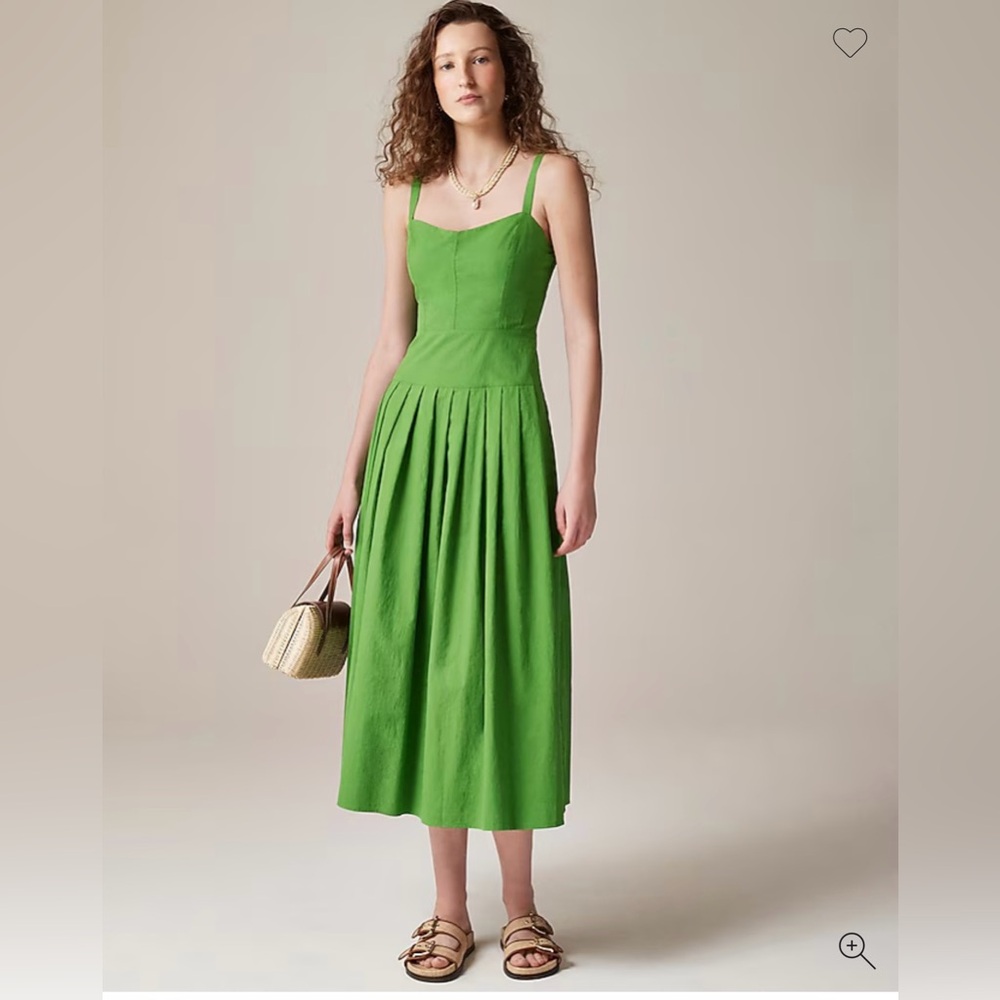 NWT- J. Crew Vibrant Green Maxi Dress